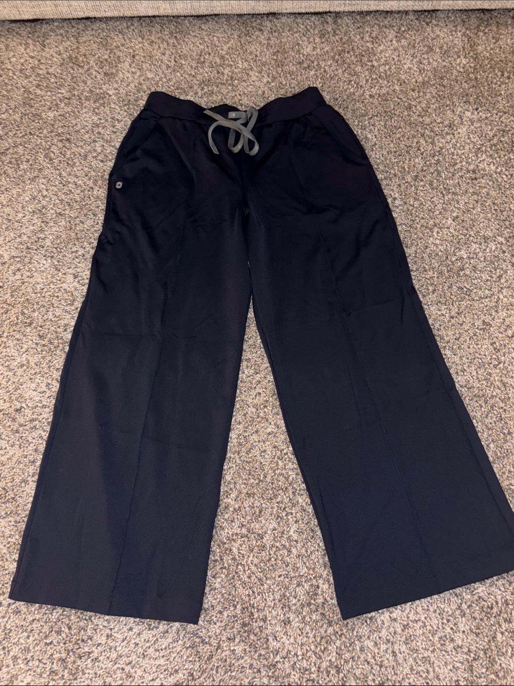 Figs Navy Wide-Leg Medical Scrub Pants